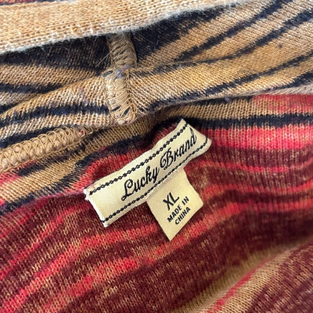 Lucky Brand Aztec Drape Cardigan open front XL - Picture 5 of 5